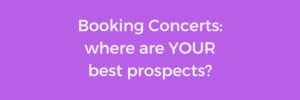 Booking concerts pt 2 location