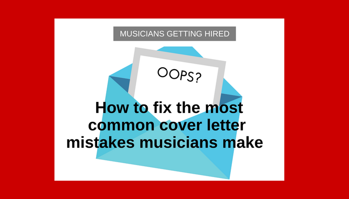 Cover letter secrets musicians need to know to get the interview