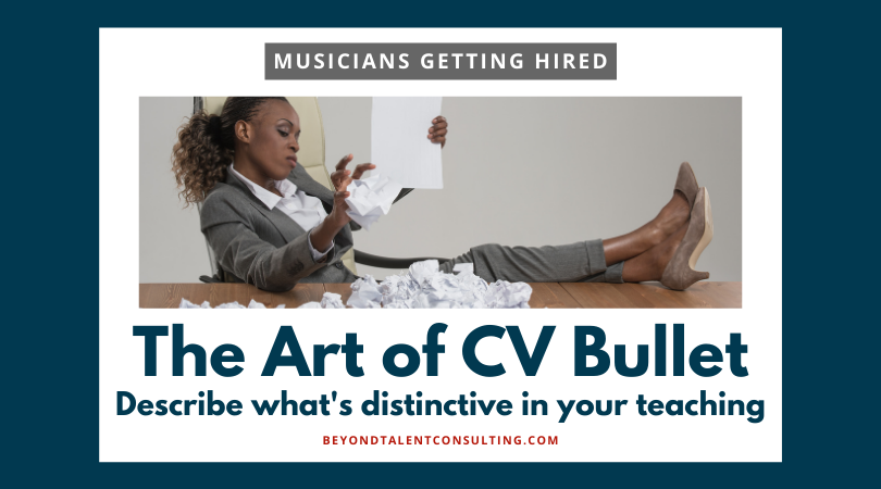 Musicians: the Art of the CV Bullet