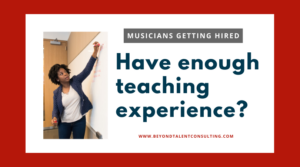 Do you have enough teaching experience?