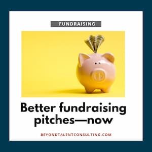 image of piggy bank and the caption "Better fundraising pitches—now"