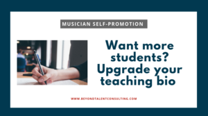 Upgrade your teaching bio