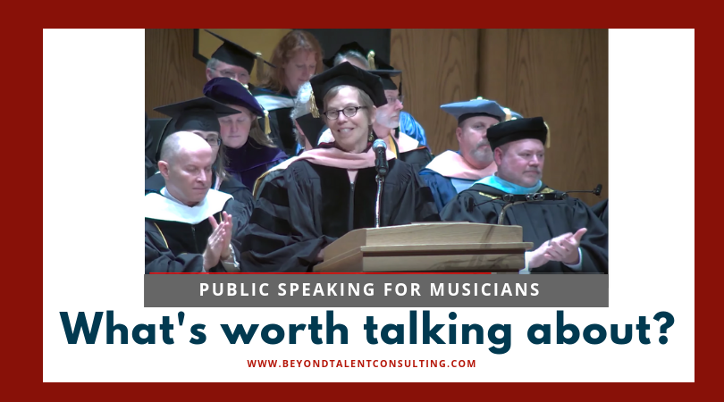 Public speaking for musicians — what’s really worth talking about