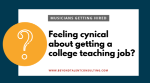 Feeling cynical about getting a college teaching job?