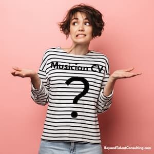 image of a woman and the question of what is a musician CV