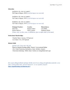Musician CV Examples - Instrumentalist Page 4