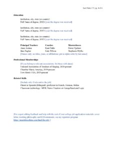 Musician CV Examples - Vocalist Page 4